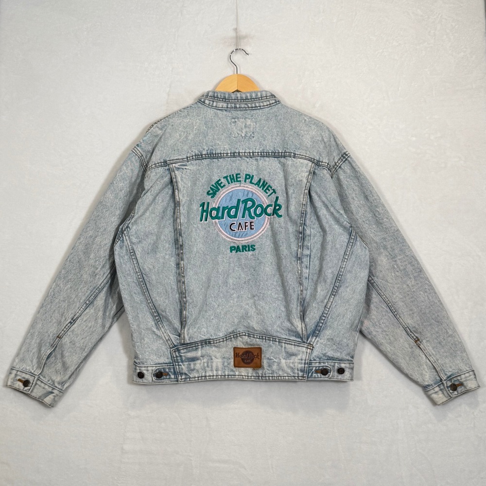 Vintage Hard Rock Cafe Light Wash Denim Jacket XL